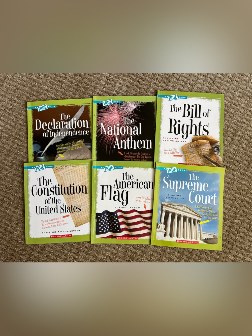 Scholastic Green-Back Patriotic True Books Set
